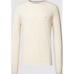 Fynch-hatton sweter męski biały z kaszmiru  - zdjęcie produktu