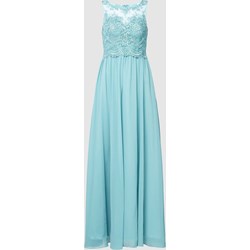 Sukienka Laona elegancka bez rękawów wieczorowa maxi na zimę z okrągłym dekoltem  - zdjęcie produktu