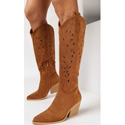 Born2be kozaki damskie brązowe na zamek  - zdjęcie produktu