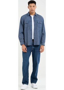 Koszula męska bawełniana imitująca jeans granatowa Redgerson 402 Big Star - kod rabatowy