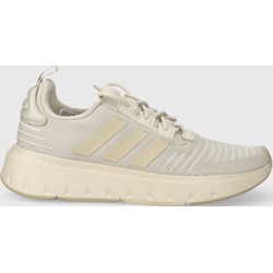 Buty sportowe damskie beżowe Adidas sneakersy sznurowane na płaskiej podeszwie  - zdjęcie produktu