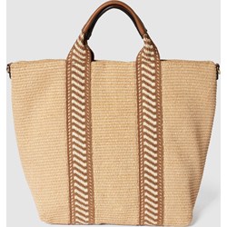 Shopper bag beżowa na ramię  - zdjęcie produktu