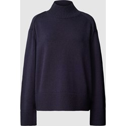 Sweter damski Tommy Hilfiger niebieski z golfem  - zdjęcie produktu