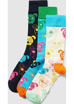 Skarpety z nadrukiem z motywem na całej powierzchni model’'Mixed Dog’ w zestawie Happy Socks Peek&Cloppenburg  - kod rabatowy