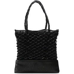 Shopper bag czarna Love Moschino boho na ramię  - zdjęcie produktu