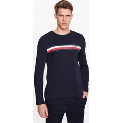 T-shirt męski Tommy Hilfiger granatowy casual z długim rękawem  - zdjęcie produktu