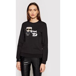Bluza damska czarna Karl Lagerfeld krótka  - zdjęcie produktu
