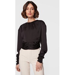 Gina Tricot bluzka damska czarna jesienna z długim rękawem  - zdjęcie produktu