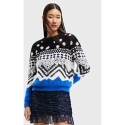 Sweter damski Desigual zimowy w paski  - zdjęcie produktu