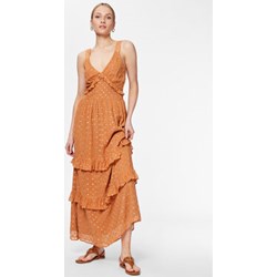 Sukienka Twinset na ramiączkach z dekoltem v letnia maxi w abstrakcyjnym wzorze  - zdjęcie produktu