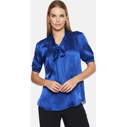 Niebieska bluzka damska L'AF satynowa  - zdjęcie produktu