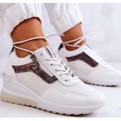 Białe buty sportowe damskie Cross Jeans sneakersy  - zdjęcie produktu