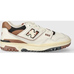 Buty sportowe damskie New Balance sneakersy ze skóry na platformie sznurowane  - zdjęcie produktu