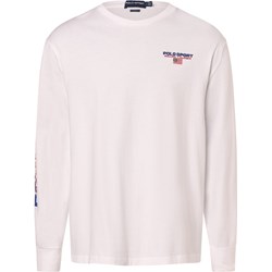 T-shirt męski Polo Sport biały z długimi rękawami casual  - zdjęcie produktu