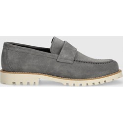 Mokasyny męskie szare BOSS HUGO  - zdjęcie produktu