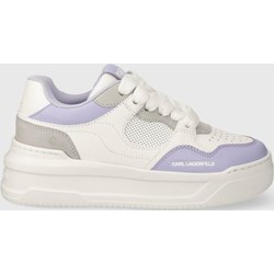 Buty sportowe damskie Karl Lagerfeld sneakersy skórzane na platformie  - zdjęcie produktu