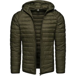 Kurtka męska zielona Recea nylonowa w stylu młodzieżowym na jesień  - zdjęcie produktu