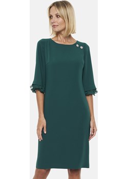 Zielona sukienka z falbankami na rękawach Potis & Verso Rina Potis & Verso Eye For Fashion - kod rabatowy