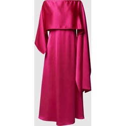 Różowa sukienka Max Mara na wieczór rozkloszowana elegancka midi na wesele  - zdjęcie produktu