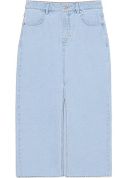 Cropp - Jeansowa spódnica midi - niebieski Cropp Cropp - kod rabatowy