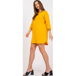 Sukienka żółta na spacer dresowa  - zdjęcie produktu