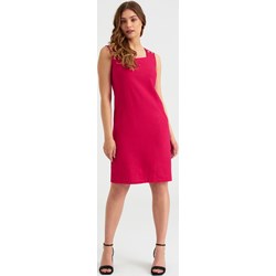 Sukienka Greenpoint różowa mini bez rękawów prosta  - zdjęcie produktu