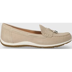 Mokasyny Geox na płaskiej podeszwie bez zapięcia casual  - zdjęcie produktu