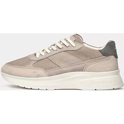 Buty sportowe męskie beżowe zamszowe sznurowane  - zdjęcie produktu