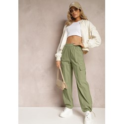 Zielone spodnie damskie Renee w stylu retro  - zdjęcie produktu