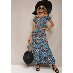 Renee sukienka maxi wielokolorowa w abstrakcyjnym wzorze  - zdjęcie produktu