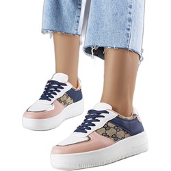 Buty sportowe damskie wielokolorowe Bm w stylu casual na płaskiej podeszwie  - zdjęcie produktu