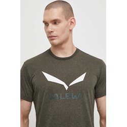 T-shirt męski zielony SALEWA  - zdjęcie produktu