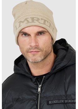 LA MARTINA Beżowa czapka z logo La Martina outfit.pl - kod rabatowy