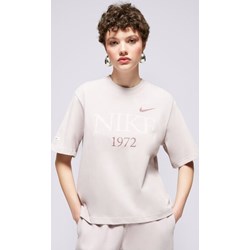 Bluzka damska beżowa Nike wiosenna z krótkimi rękawami  - zdjęcie produktu