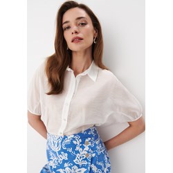 Koszula damska Mohito biała na wiosnę z krótkim rękawem  - zdjęcie produktu
