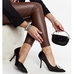 Czółenka czarne Gemre eleganckie bez zapięcia na szpilce  - zdjęcie produktu