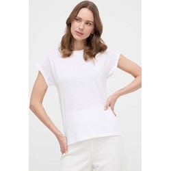 Bluzka damska Marella biała z okrągłym dekoltem  - zdjęcie produktu