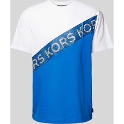 Michael Kors t-shirt męski w nadruki bawełniany z krótkim rękawem  - zdjęcie produktu