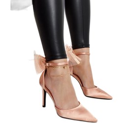 Czółenka na lato eleganckie z tworzywa sztucznego bez zapięcia  - zdjęcie produktu