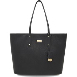 Shopper bag czarna Quazi na ramię elegancka  - zdjęcie produktu