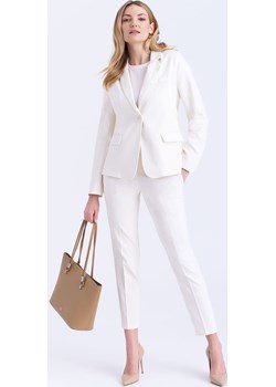 Elegancki, dopasowany, jednorzędowy żakiet biały Greenpoint promocyjna cena 5.10.15 - kod rabatowy