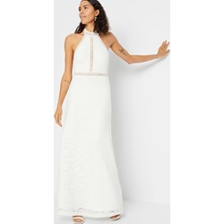 Sukienka biała Bonprix maxi z okrągłym dekoltem  - zdjęcie produktu