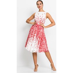 Sukienka Bonprix rozkloszowana z okrągłym dekoltem midi  - zdjęcie produktu