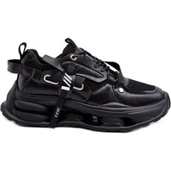 Buty sportowe damskie Goe sneakersy czarne sznurowane  - zdjęcie produktu