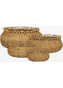 H & M - 4 Piece Seagrass Plant Basket Set - Brązowy H & M H&M - kod rabatowy