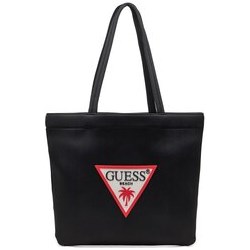 Czarna shopper bag Guess duża elegancka matowa na ramię  - zdjęcie produktu