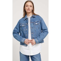 Kurtka damska Tommy Jeans niebieska bawełniana  - zdjęcie produktu