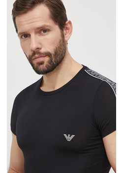 Emporio Armani Underwear t-shirt lounge kolor czarny z aplikacją 111035 4R523 ANSWEAR.com - kod rabatowy