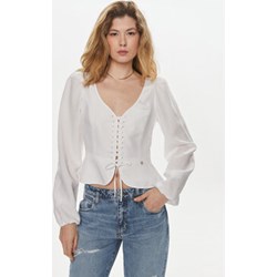Bluzka damska Guess elegancka z dekoltem v  - zdjęcie produktu