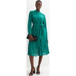 Sukienka zielona Bonprix z długim rękawem szmizjerka  - zdjęcie produktu